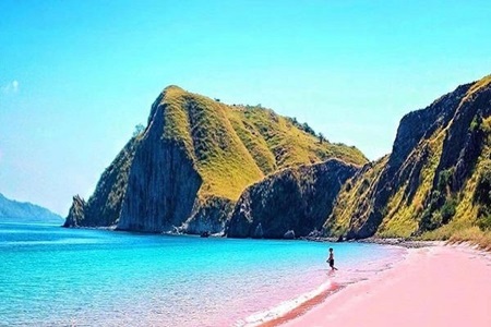 destinasi wisata di lombok - pantai pink lombok